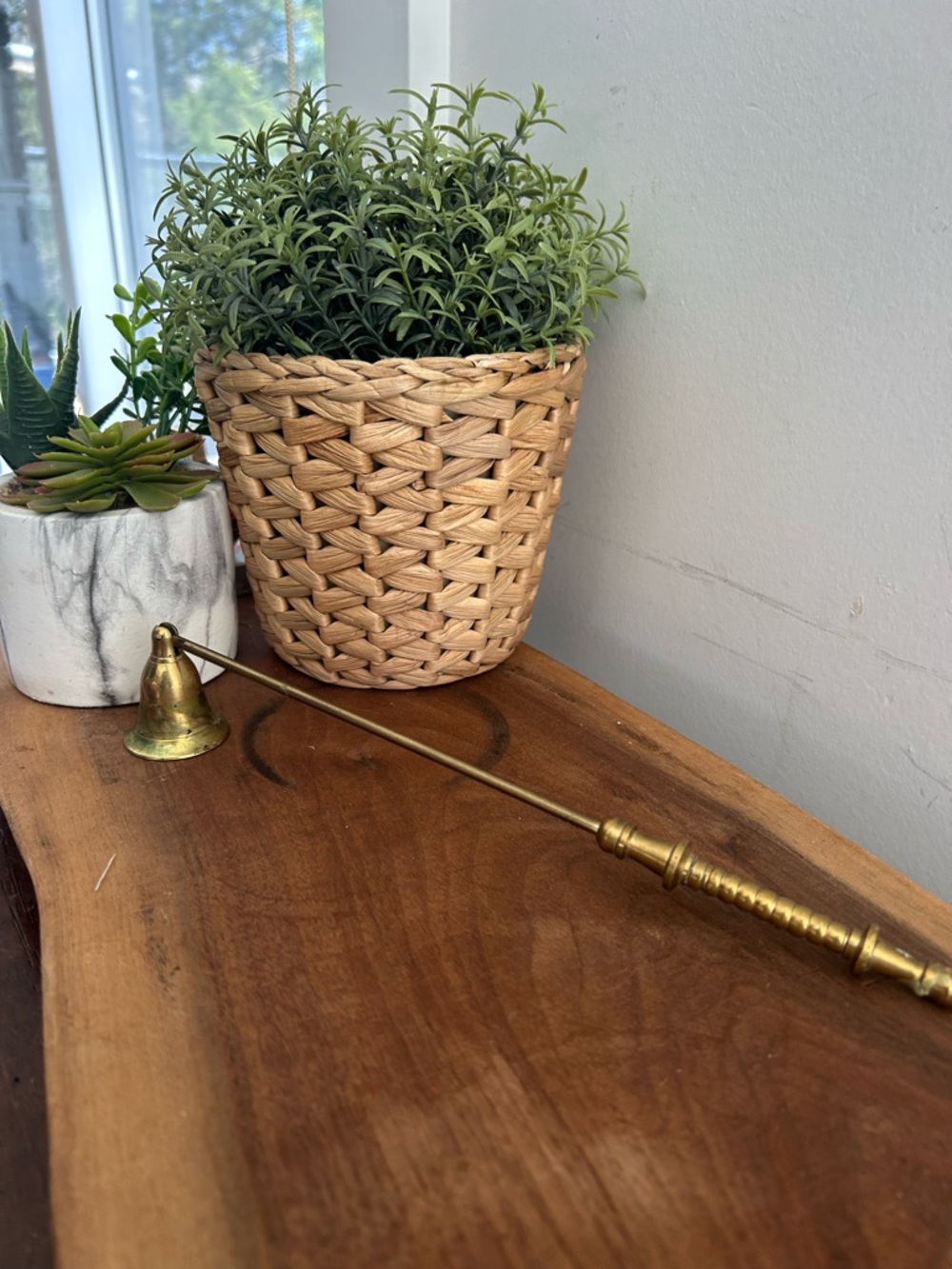 Brass Candle Snuffer - Gold Finish
